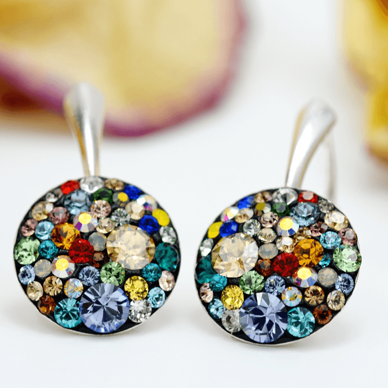 Cercei handmade Chaton Regal Multicolor – Argint 925