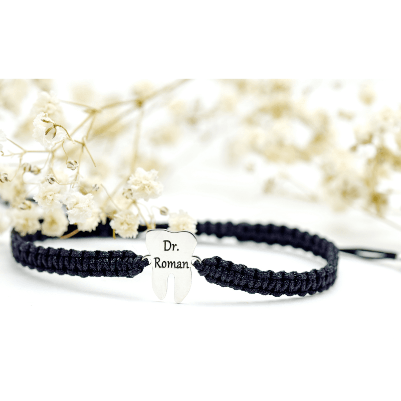 Brățară Reglabilă cu Simbol Măseluță, Dințișor – Argint 925