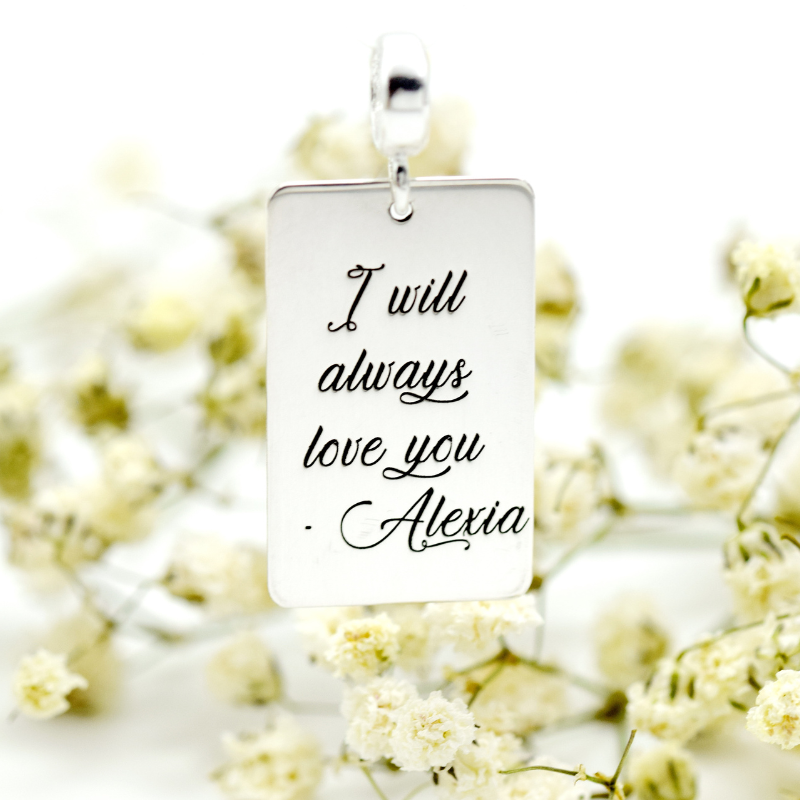 Plăcuță Army personalizată I will always love you .. – Argint 925