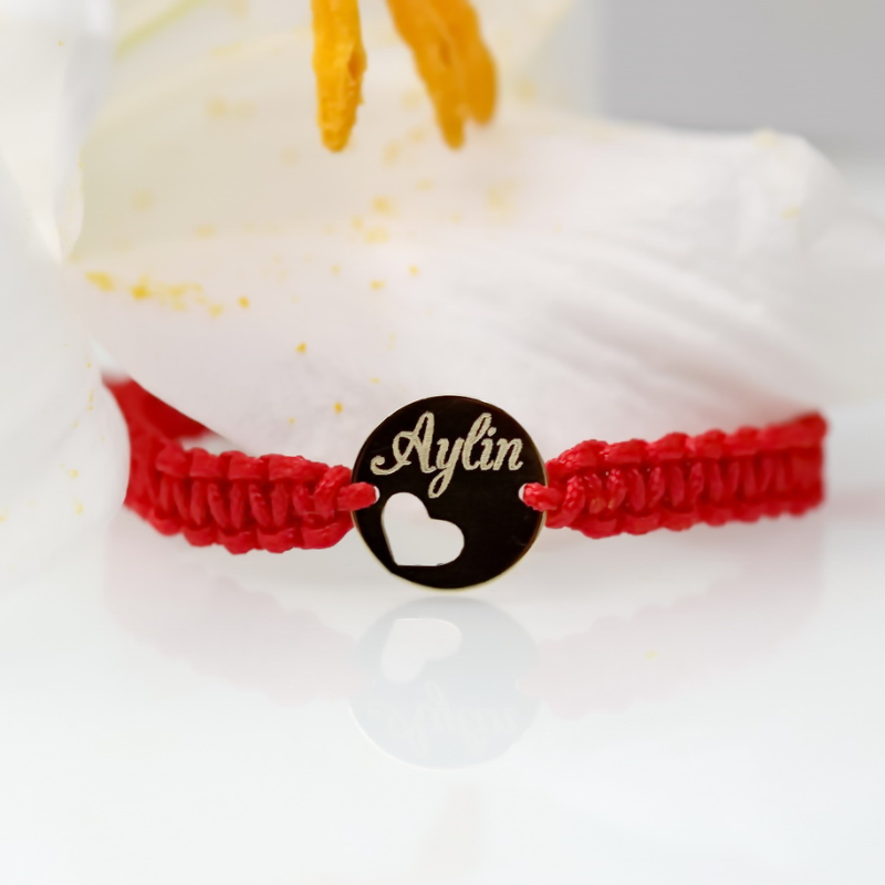 Brățară reglabilă personalizată cu bănuț - Aur 14 k