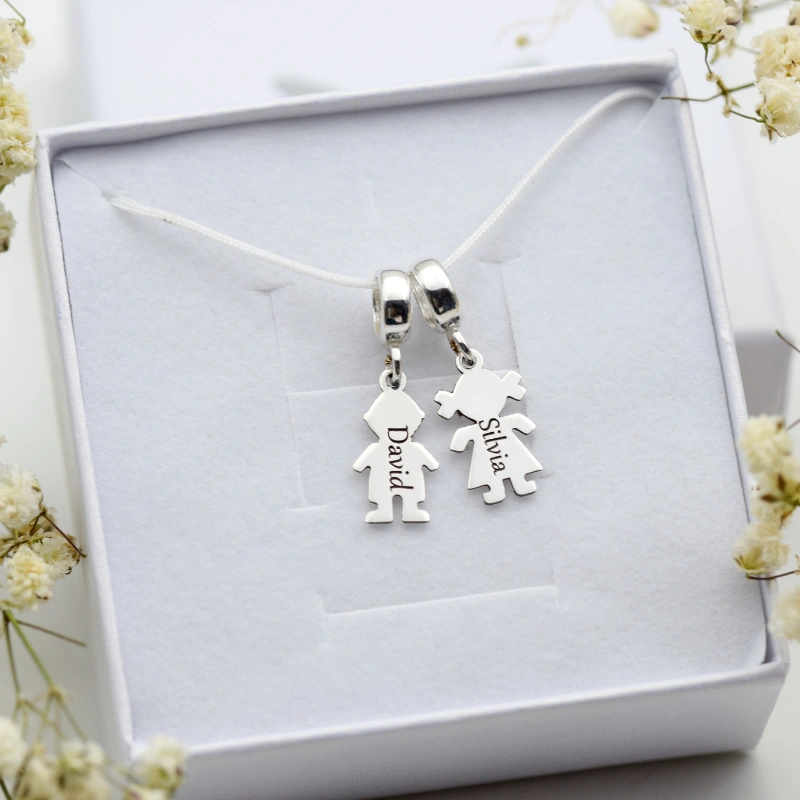 Set Charm – Figurine Copilași din Argint 925