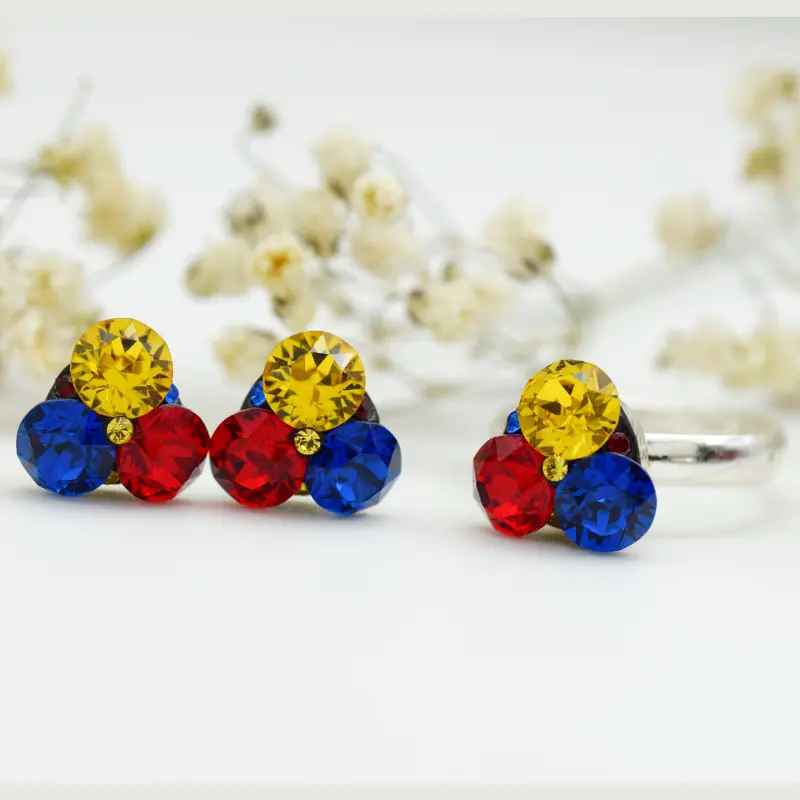 Set handmade Trio Tricolor - Argint 925